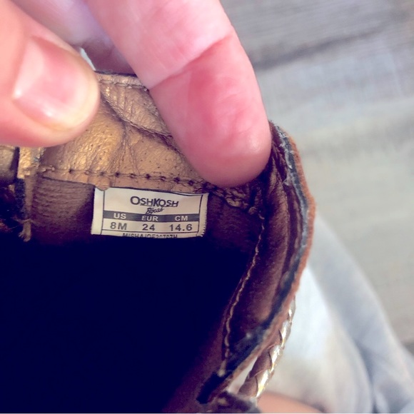 Oshkosh bgosh girls brown boho ankle boots size 8 - Picture 6 of 9